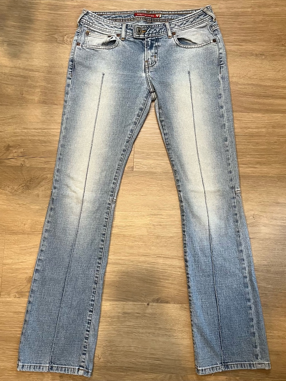 GUESS Vintage Y2K Flare Bootcut Jeans Front Seam Light Wash Size 28